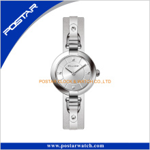 Simple Version Excellent Stainless Steel Luxury Watch with Genuine Leather